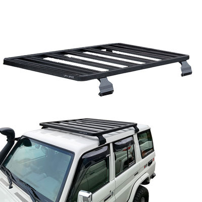 Czarny powłokiem powlekany stojak dachowy dla LC79 23,5 kg pojemności Uniwersalny aluminium 4WD
