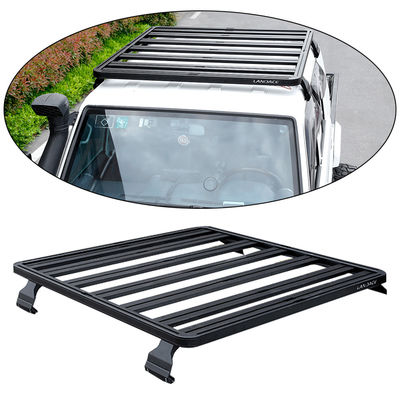 Czarny powłokiem powlekany stojak dachowy dla LC79 23,5 kg pojemności Uniwersalny aluminium 4WD