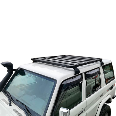 Czarny powłokiem powlekany stojak dachowy dla LC79 23,5 kg pojemności Uniwersalny aluminium 4WD