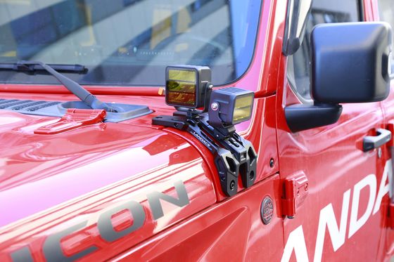 Czarny twardy anodowany słup światłowodowy do Jeep JL