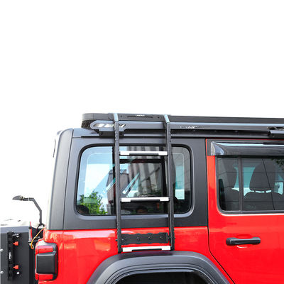 18-23 Wrangler Rubicon Jeep BLACK RZĄDZĄCY WŁOCZYCZYCY STAL ROOF Rack Ladder dla pojazdów terenowych