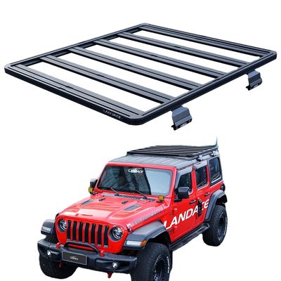 Czarny płaszcz proszkowy off road 4X4 Akcesoria Aluminiowy stojak dachowy dla Jeep Wrangler JL