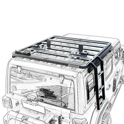 18-23 Wrangler Rubicon Jeep Side Ladder Trwały materiał stalowy do przygód terenowych