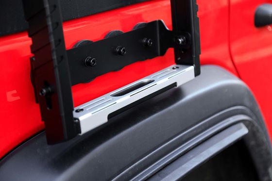 2018- WranglerJK WranglerJL CNC Machined Black Folding Side Ladder dla Rubicon Jeep