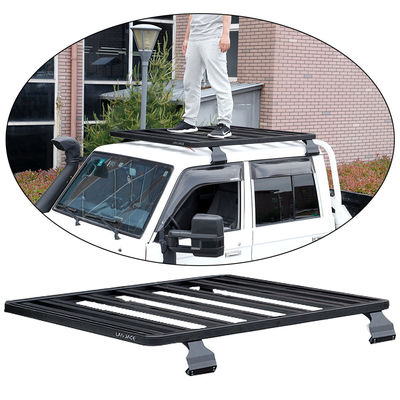 Landace Logo Dach Mount Dach Rack Basket dla Toyoty LC79 Zwiększyć magazynowanie pojazdu
