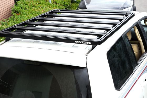 1500*1380*44mm Czarne części samochodowe Aluminiowe regały dachowe Platformy regały dachowe samochodowe dla Toyoty LC200 Krótki
