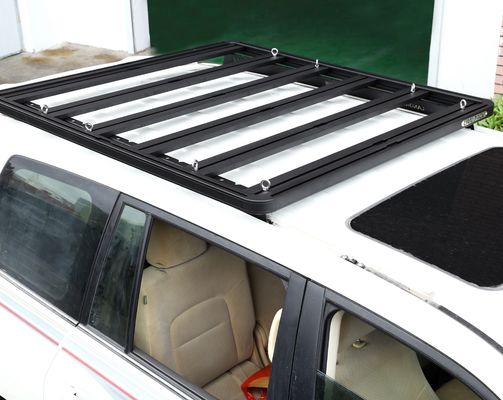 1500*1380*44mm Czarne części samochodowe Aluminiowe regały dachowe Platformy regały dachowe samochodowe dla Toyoty LC200 Krótki