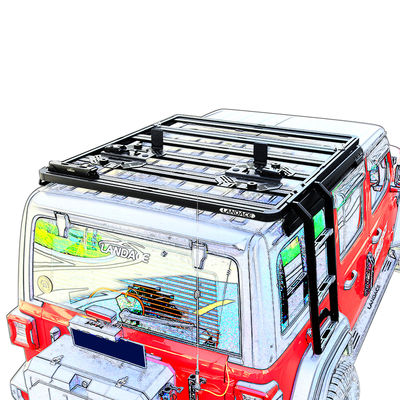 Powłoka powlekana 4x4 drabina boczna terenowa do uniwersalnej płaskiej platformy