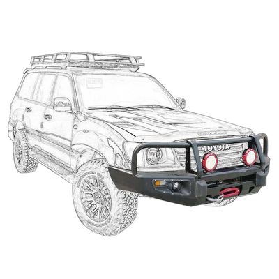 Ulepsz wygląd i wydajność swojej Toyoty LC100 z tym 4x4 Bull Bar Front Bumper