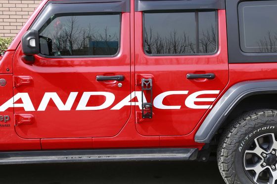 Jeep Wrangler 2018-2022 Srebrny Czarny Składany 4x4 Drzwi Boczne Samochodowe