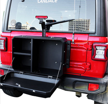 Wrangler JL Off Road Aluminium Jeep tylna brama zewnętrzna skrzynia magazynowa rozmiar 700x450x317mm