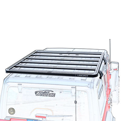2000*1425*55mm Czarny stojak dachowy ze stopu aluminiowego do długotrwałego działania Wranglera