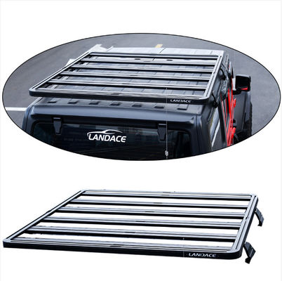 189x122x30 Akzo Nobel Powder Coated Aluminium Roof Rack dla Jeep Wrangler 4x4 w kolorze czarnym