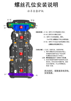 2008 Dodge Ram 2020 Płytka ochronna silnika przed poślizgiem dla samochodów uniwersalnych Dolna przeciwpoślizg