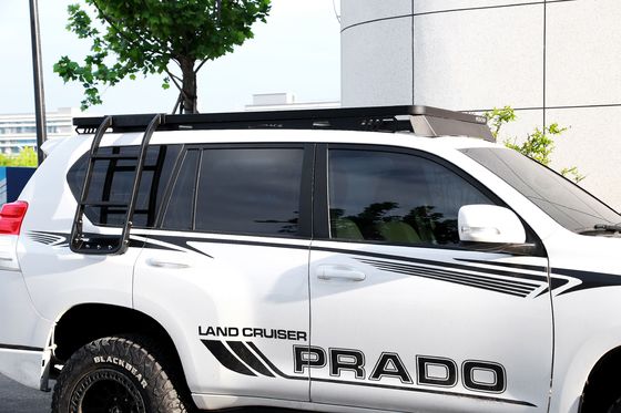 Czarny proszek powlekany ze stojaków dachowych dla samochodów typu off-road do Toyota Prado LC 150 Aluminium