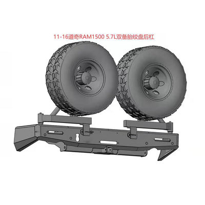 Rok 2002-2005 Dodge Ram 4x4 z tylnym zderzakiem z nośnikiem opon i uchwytem Jerrycan