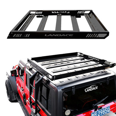 Z dala od drogi 1455*1425*113mm Aluminium Wind Fairing Roof Rack Tray Platform for Jeep Wrangler JL JK