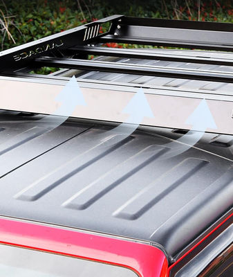 Z dala od drogi 1455*1425*113mm Aluminium Wind Fairing Roof Rack Tray Platform for Jeep Wrangler JL JK