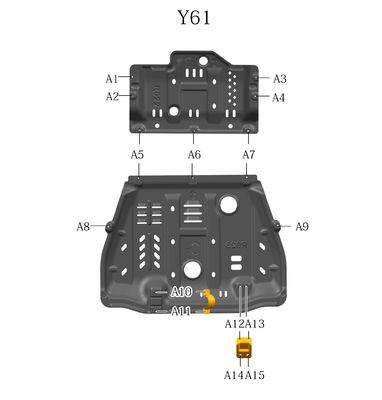 Czarny 4x4 Akcesoria zewnętrzne Stop aluminiowy Nissan Patrol Y61 Płytka obronna silnika Płytka ochrona podwozia