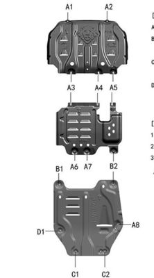 Ford Everest Undercar Shield Aluminiowy stop Ochrona podwozia