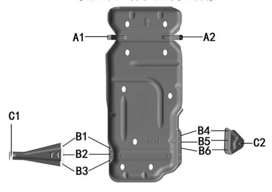 Nissan Navara pokryta proszkiem pod pojazdem Pancerz silnika Ochrona przeładunkowa 3D Płytka skidowa