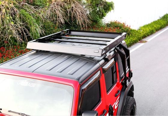 Niestandardowy 1455*1425*113mm Aluminiowy Stojak Na Dach Samochodowy Koszyk na Wrangler Jeep Off Road