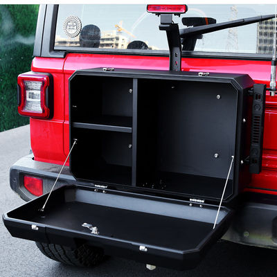 2021- Jeep Wrangler Czarny Aluminiowy Stop Powder Coated tylne boczne drzwi zewnętrzne skrzynki magazynowej