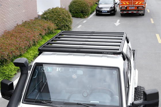 Toyota LC79 Akcesoria Płaskie regały dachowe Platforma z powłoką proszkową i uchwytem biegów