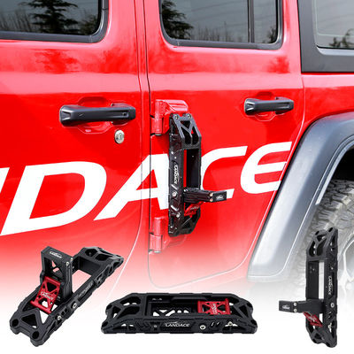 Składany pedał nogi samochodowego dla Jeep Wrangler JL JK Anodujący stop aluminium CNC grawerowanie
