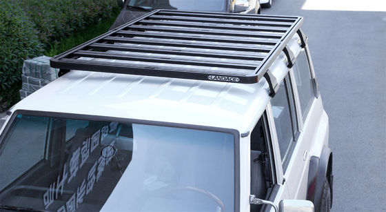 Czarny Akzo Nobel Powder Coated Universal Roof Rack Basket 4x4 Aluminium Alloy Roof Rack