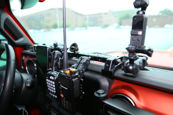 Jeep Wrangler Telefon GoPro CB Mikrofon i aparat DSLR posiadacz z geometryczną konstrukcją