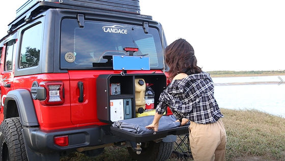 Aluminiowy stopu Jeep tylne drzwi zewnętrzne Skrzynka do przechowywania dla Wrangler JL JK